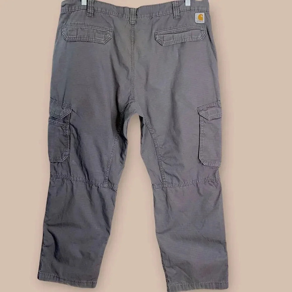 Carhartt Force Relaxed Fit Ripstop Cargo Work Pants Size 42X30 Gray Straight Leg - Picture 2 of 16